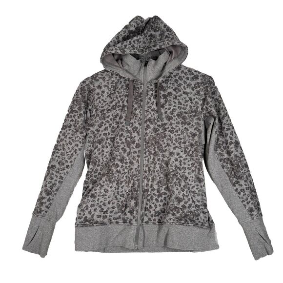 Athleta Tops - Athleta Sweatshirt Womens Large Gray Heather Libra Triumph Printed Hoodie Casual